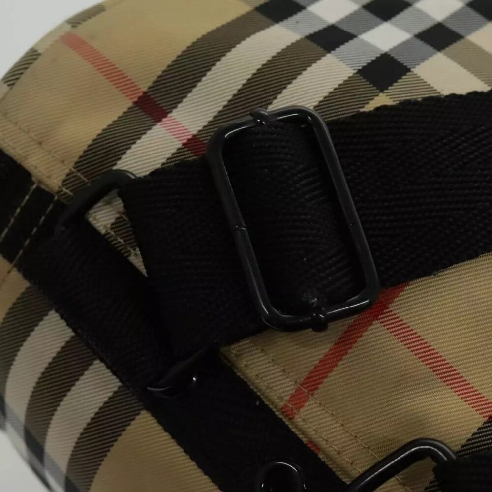 BURBERRY Golf Nova Check Backpack Canvas Beige Auth 95671 - Picture 11 of 16